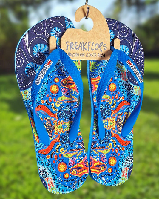 <tc>CARIBBEAN BLUE FLIP FLOPS</tc>